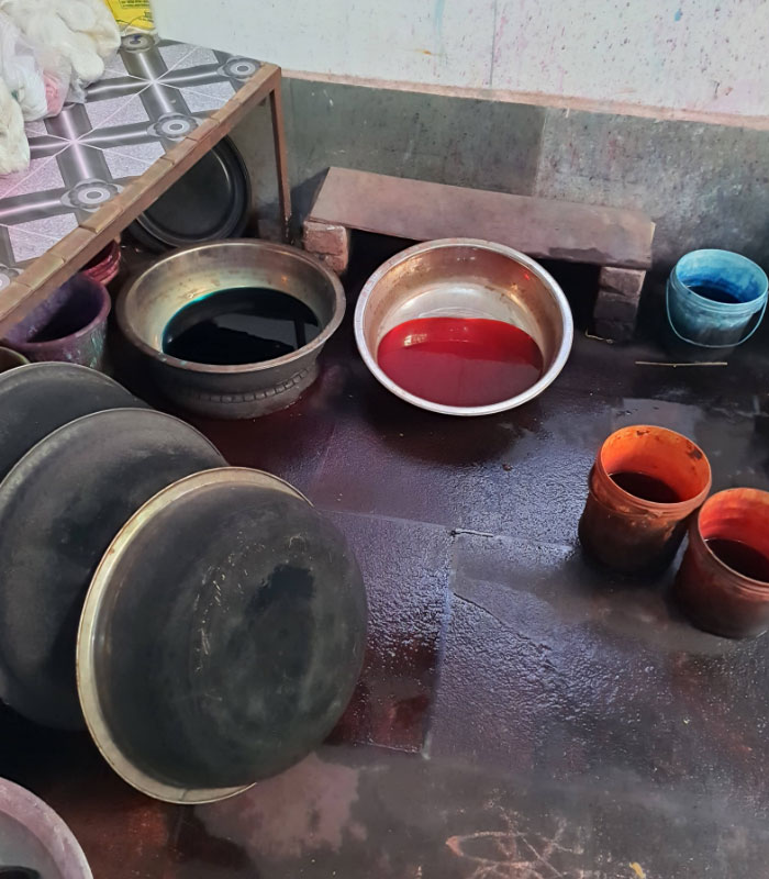 dyeing process kota weaving